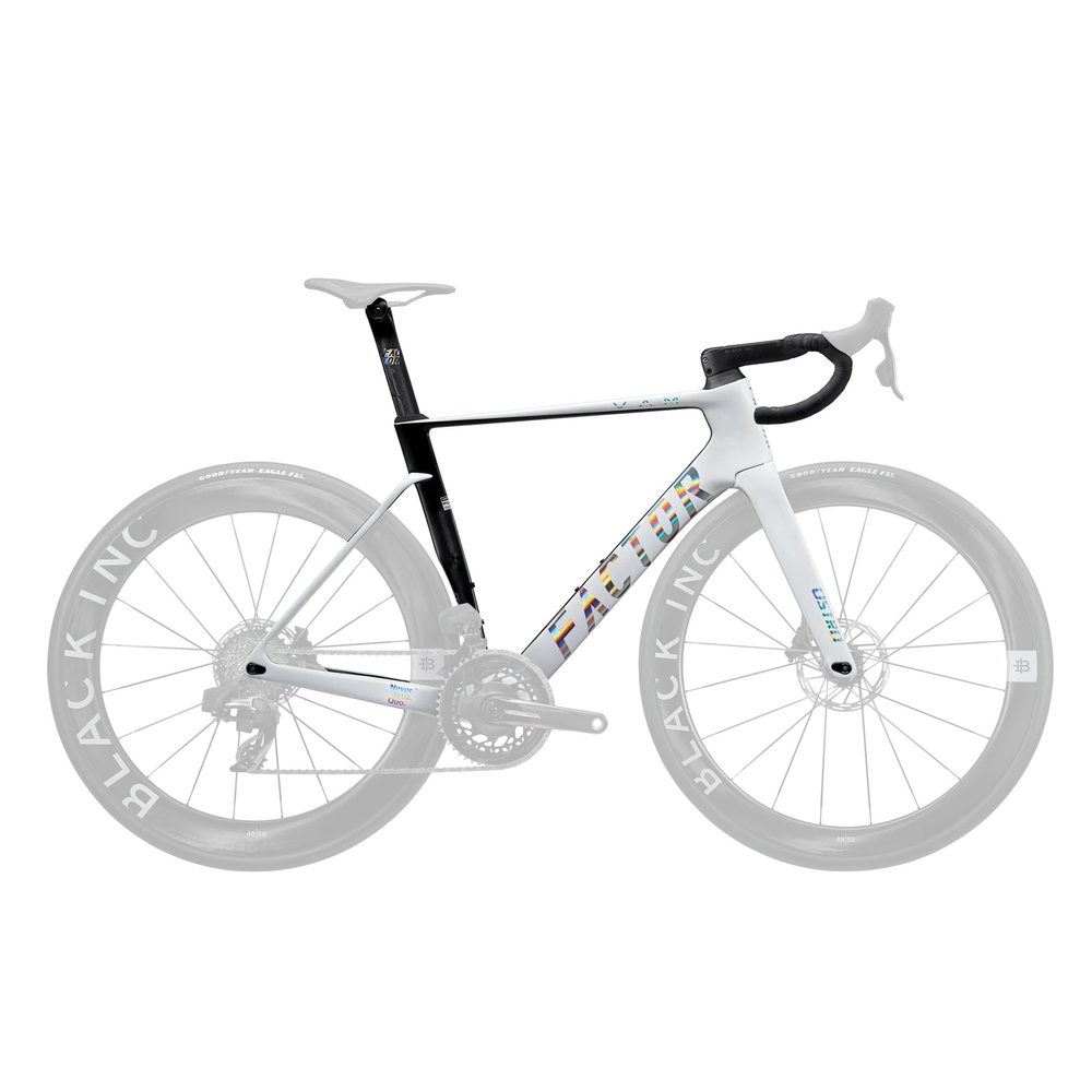 FACTOR Ostro VAM aero carbon road bike with integrated aero cockpit and high‑performance design